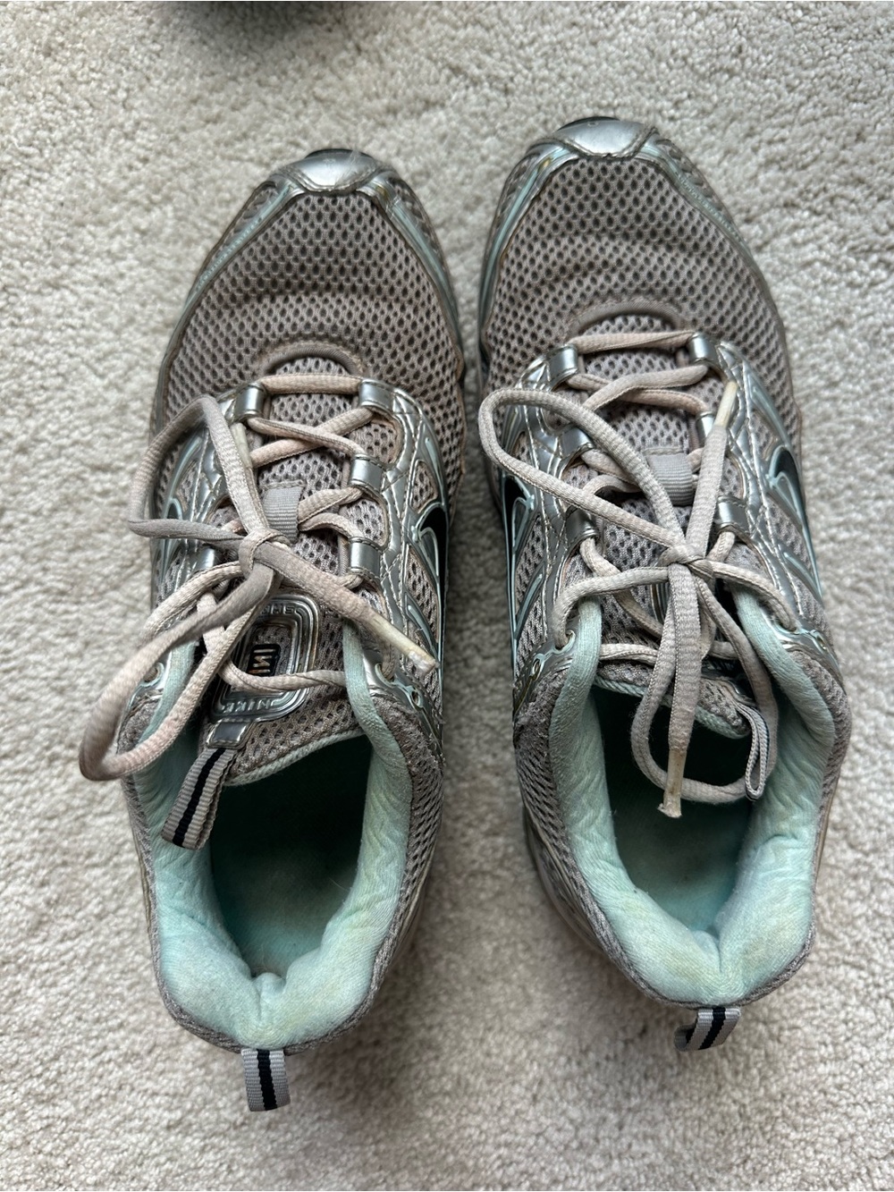 Nike teal and grey women’s sneakers size 8
